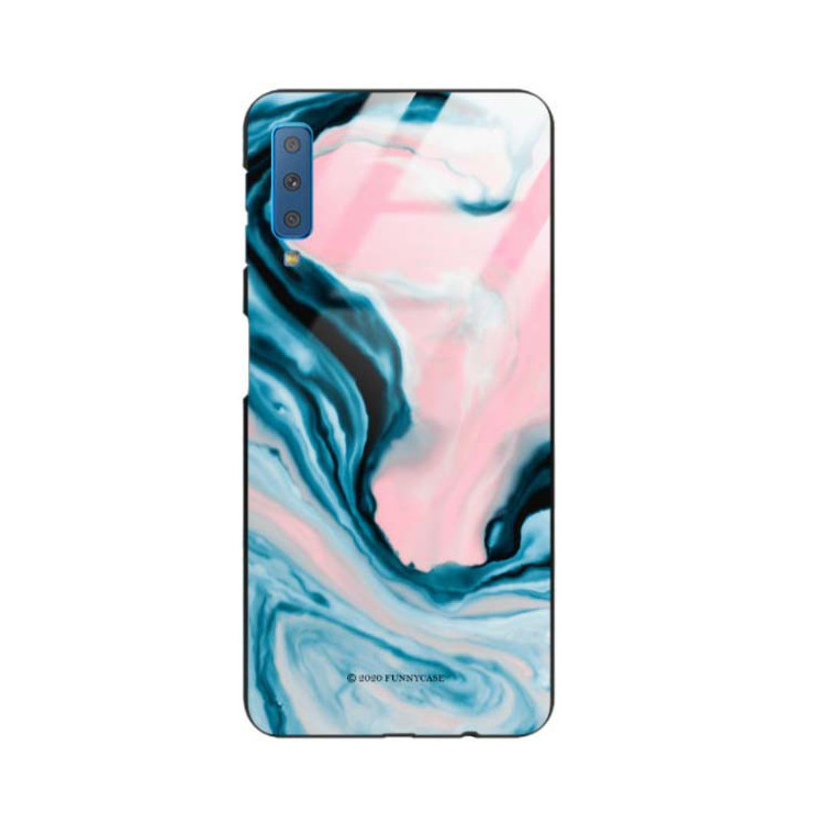 Black Case Wzory ST_NMR Samsung GALAXY A7 2018  - FunnyCase 