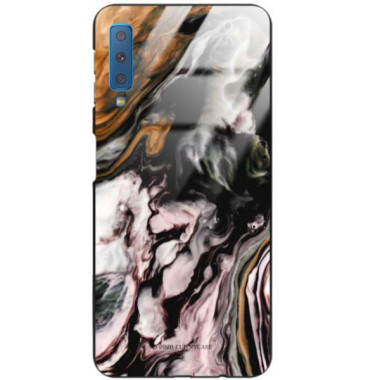 Black Case Wzory ST_NMR Samsung GALAXY A7 2018  - FunnyCase 