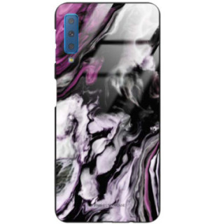 Black Case Wzory ST_NMR Samsung GALAXY A7 2018  - FunnyCase 