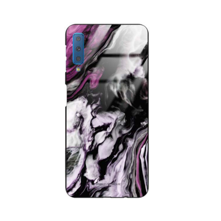 Black Case Wzory ST_NMR Samsung GALAXY A7 2018  - FunnyCase 