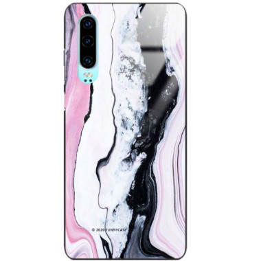 Black Case Wzory ST_NMR Huawei P30  - FunnyCase 