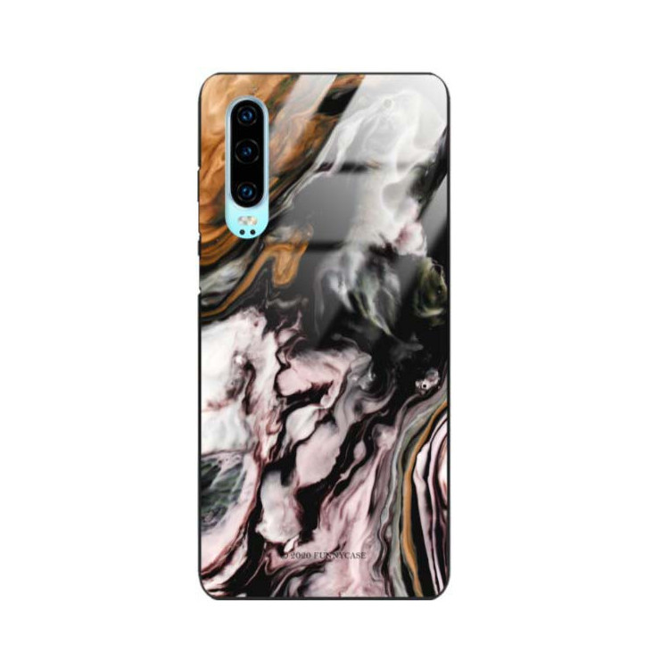 Black Case Wzory ST_NMR Huawei P30  - FunnyCase 