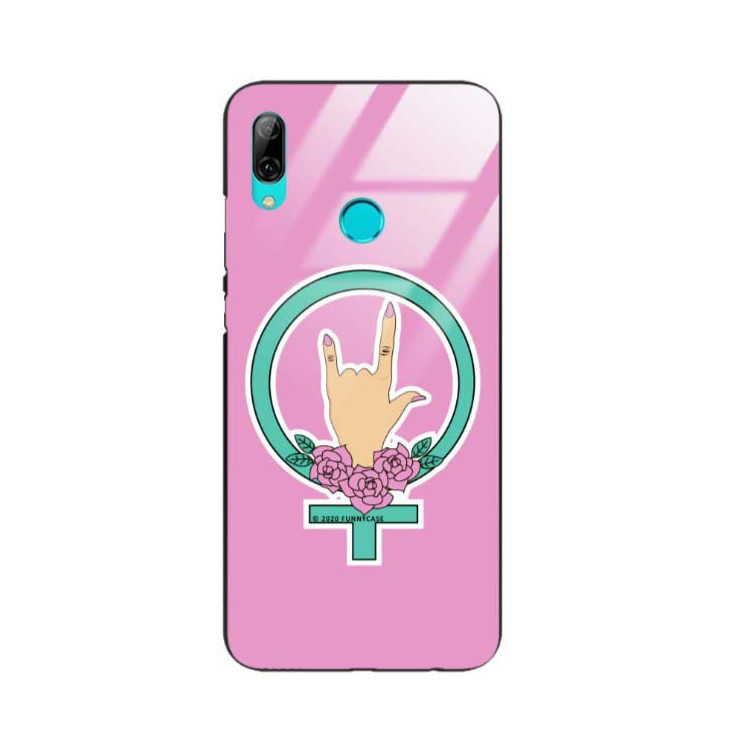 Black Case Wzory Girl Power Huawei Y7 2019  - FunnyCase 