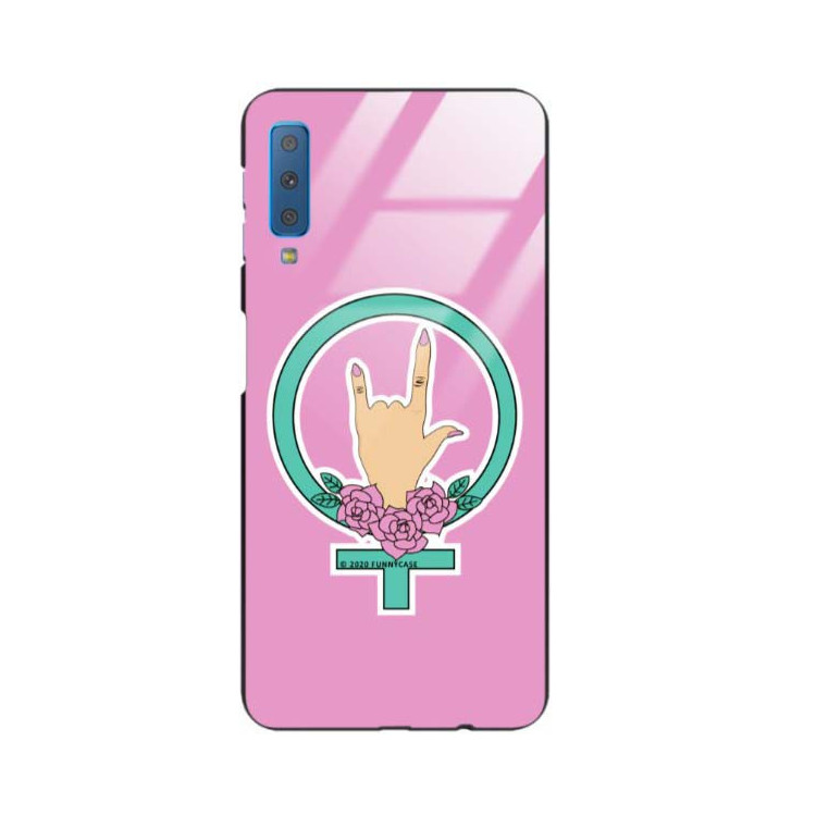 Black Case Wzory ST_FEM Samsung GALAXY A7 2018  - FunnyCase 