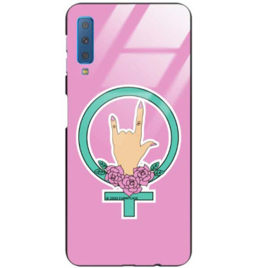 Black Case Wzory ST_FEM Samsung GALAXY A7 2018  - FunnyCase 