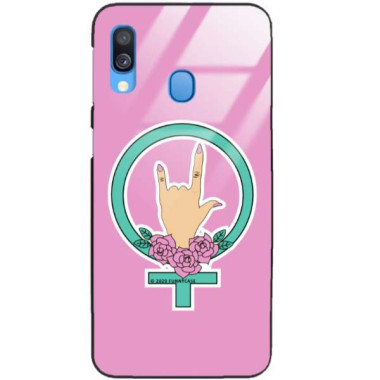 Black Case Wzory ST_FEM Samsung GALAXY A40  - FunnyCase 