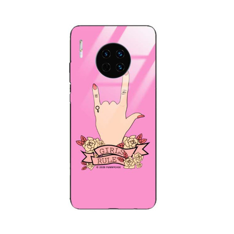 Black Case Wzory ST_FEM Huawei MATE 30  - FunnyCase 