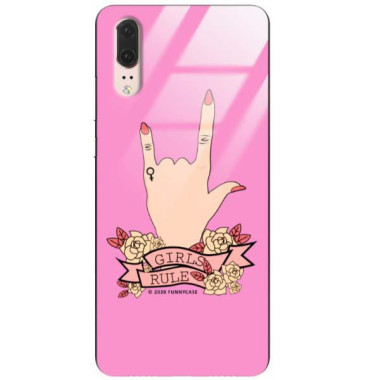 Black Case Wzory ST_FEM Huawei P20  - FunnyCase 