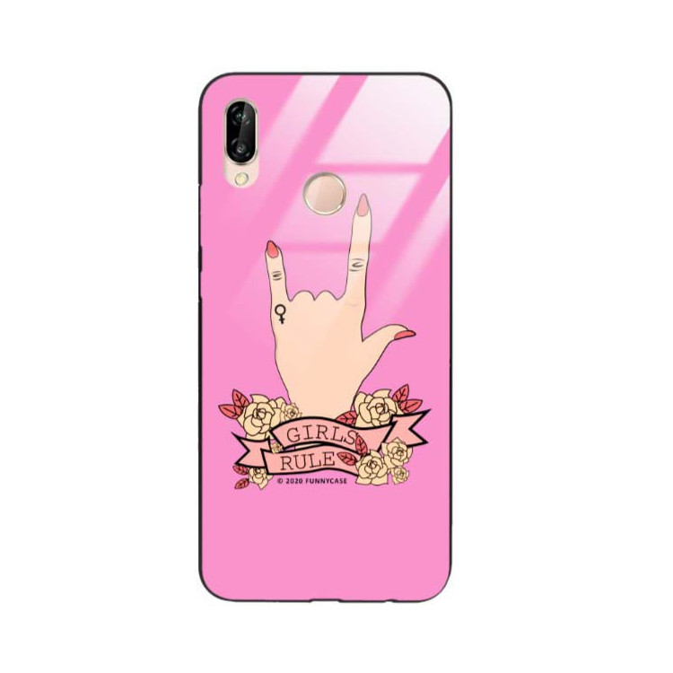 Black Case Wzory ST_FEM Huawei P20 LITE  - FunnyCase 