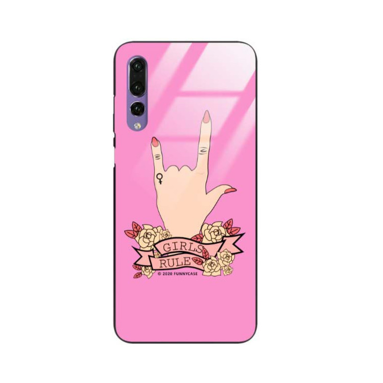 Black Case Wzory ST_FEM Huawei P20 PRO  - FunnyCase 