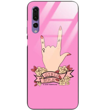 Black Case Wzory ST_FEM Huawei P20 PRO  - FunnyCase 