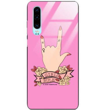 Black Case Wzory ST_FEM Huawei P30  - FunnyCase 