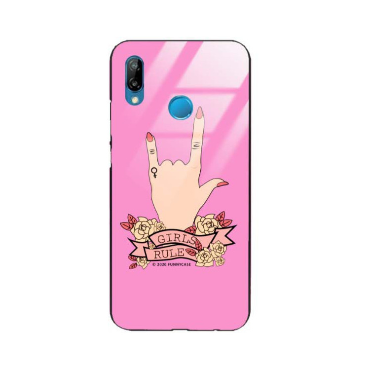 Black Case Wzory ST_FEM Huawei P30 LITE  - FunnyCase 