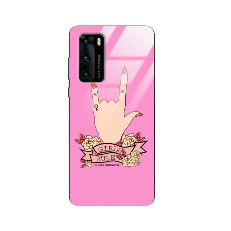 Black Case Wzory ST_FEM Huawei P40  - FunnyCase 