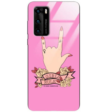 Black Case Wzory ST_FEM Huawei P40  - FunnyCase 