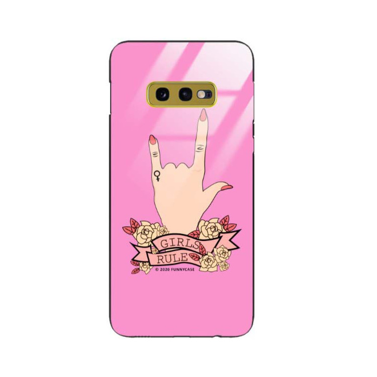 Black Case Wzory ST_FEM Samsung GALAXY S10E  - FunnyCase 