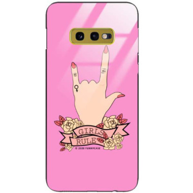 Black Case Wzory ST_FEM Samsung GALAXY S10E  - FunnyCase 