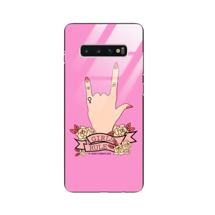 Black Case Wzory ST_FEM Samsung GALAXY S10 PLUS  - FunnyCase 