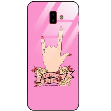 Black Case Wzory ST_FEM Samsung GALAXY J6 PLUS 2018  - FunnyCase 