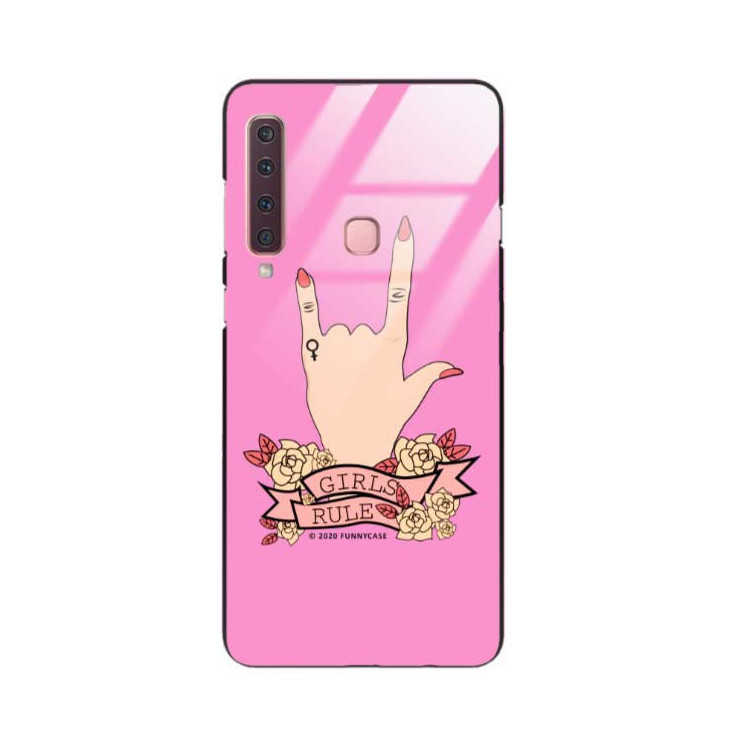 Black Case Wzory ST_FEM Samsung GALAXY A9 2018  - FunnyCase 