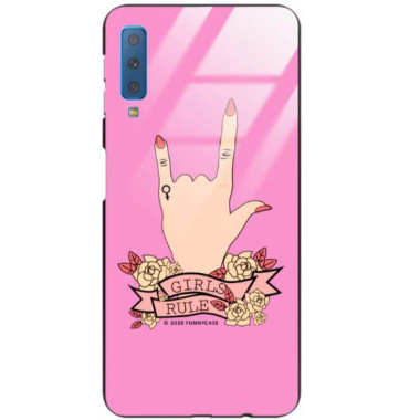 Black Case Wzory ST_FEM Samsung GALAXY A7 2018  - FunnyCase 