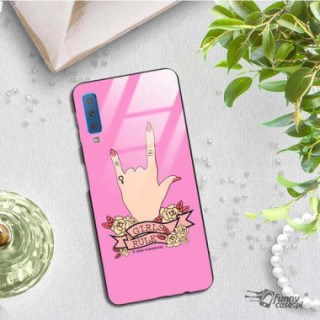 Black Case Wzory ST_FEM Samsung GALAXY A7 2018  - FunnyCase 