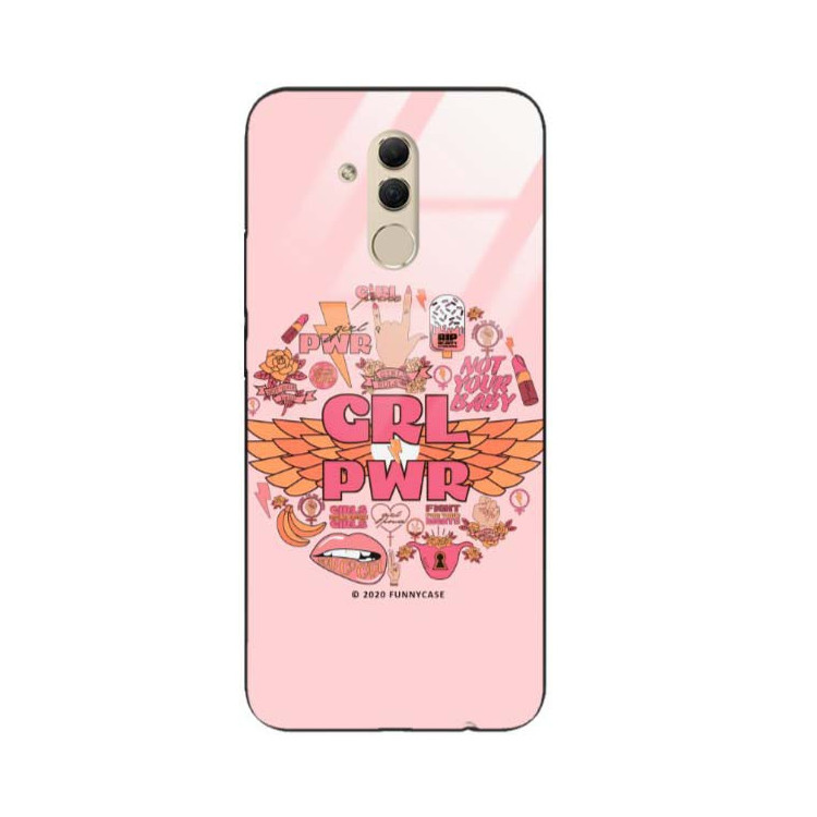 Black Case Wzory ST_FEM Huawei MATE 20 LITE  - FunnyCase 