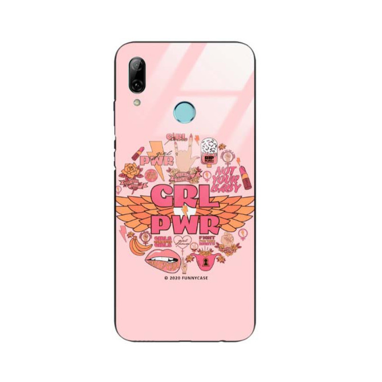 Black Case Wzory ST_FEM Huawei P SMART 2019  - FunnyCase 