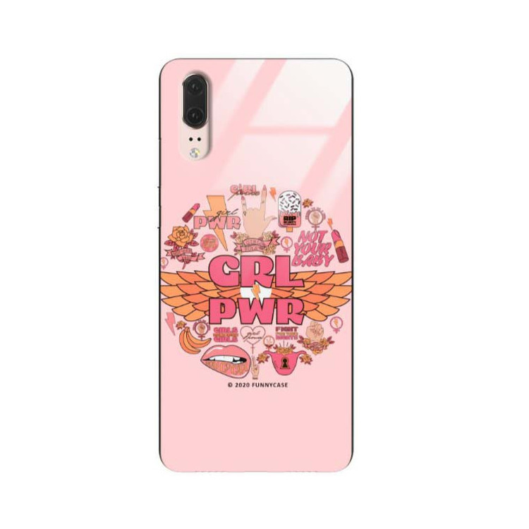 Black Case Wzory ST_FEM Huawei P20  - FunnyCase 