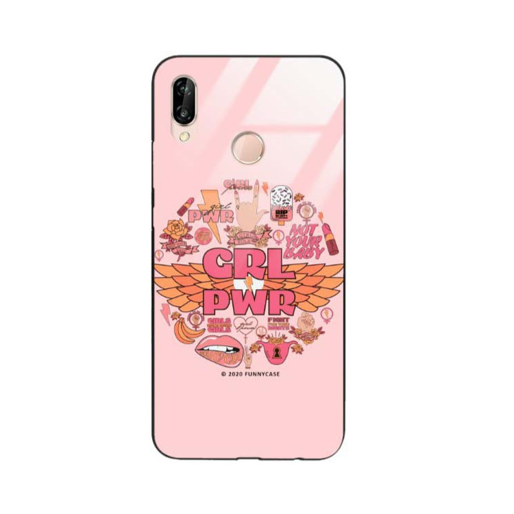 Black Case Wzory ST_FEM Huawei P20 LITE  - FunnyCase 