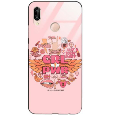 Black Case Wzory ST_FEM Huawei P20 LITE  - FunnyCase 