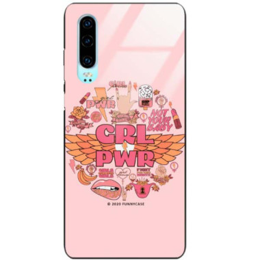 Black Case Wzory ST_FEM Huawei P30  - FunnyCase 