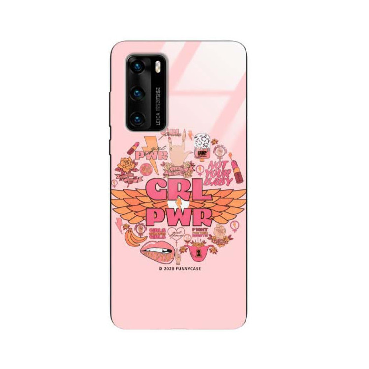 Black Case Wzory ST_FEM Huawei P40  - FunnyCase 