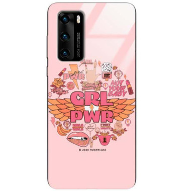 Black Case Wzory ST_FEM Huawei P40  - FunnyCase 