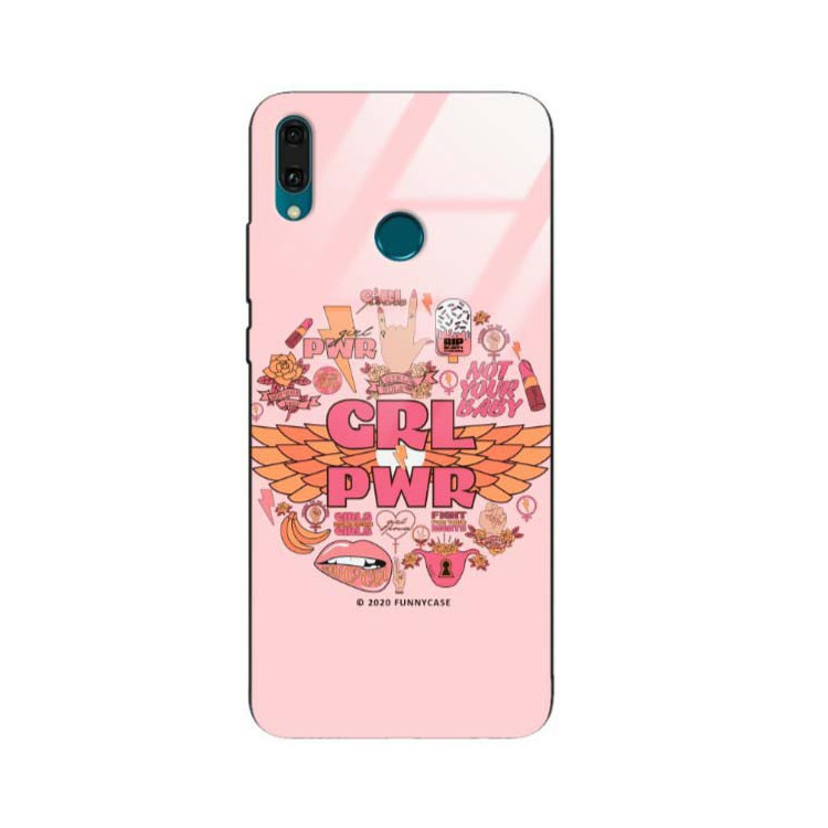 Black Case Wzory ST_FEM Huawei Y9 2019  - FunnyCase 