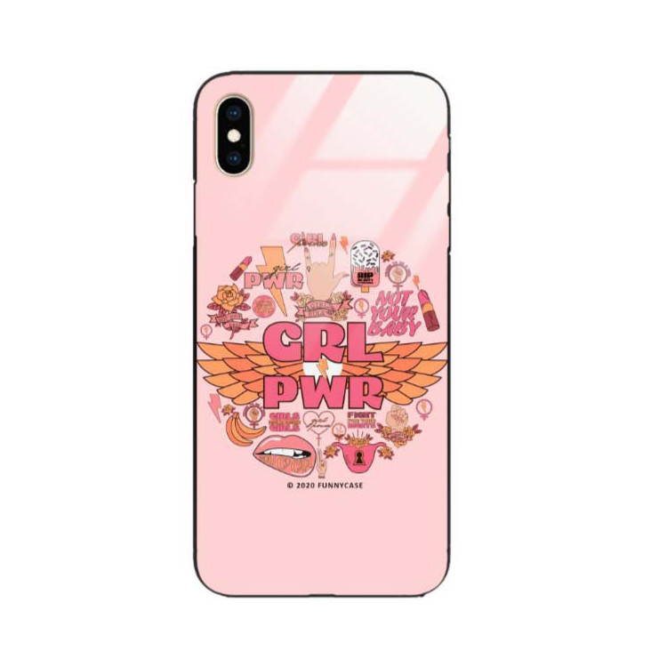 Black Case Wzory ST_FEM Apple IPHONE XS MAX  - FunnyCase 