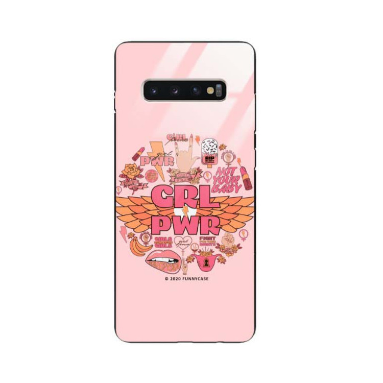 Black Case Wzory ST_FEM Samsung GALAXY S10 PLUS  - FunnyCase 