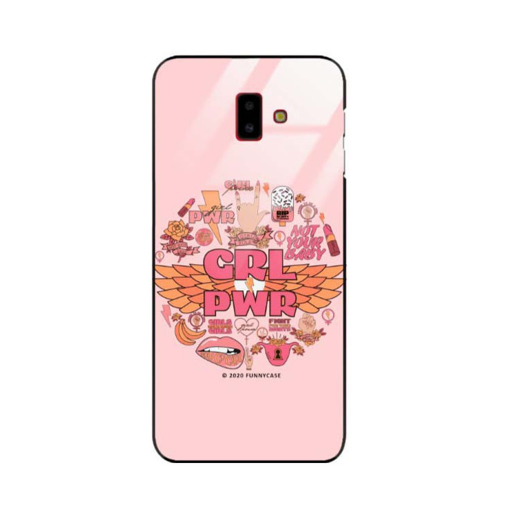 Black Case Wzory ST_FEM Samsung GALAXY J6 PLUS 2018  - FunnyCase 