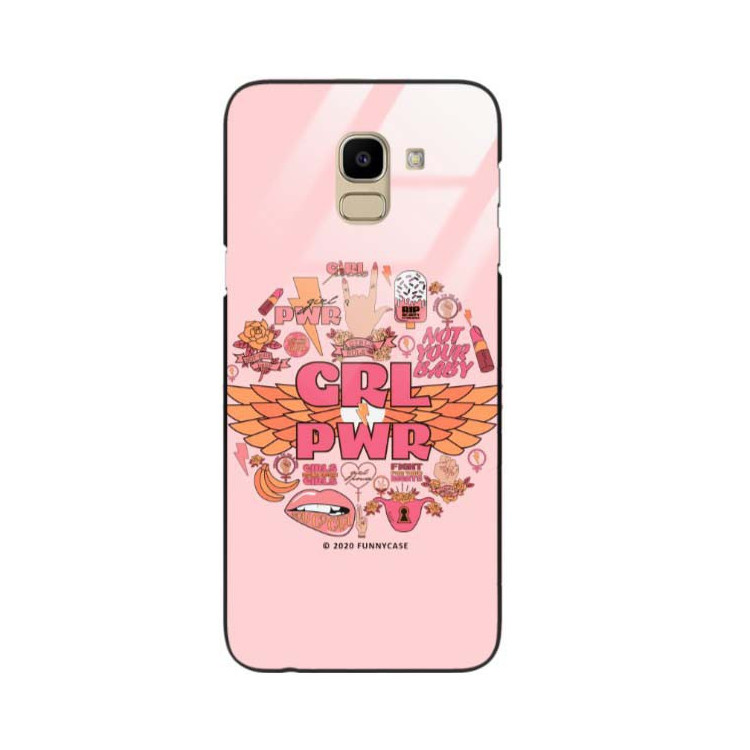 Black Case Wzory ST_FEM Samsung GALAXY J6 2018  - FunnyCase 