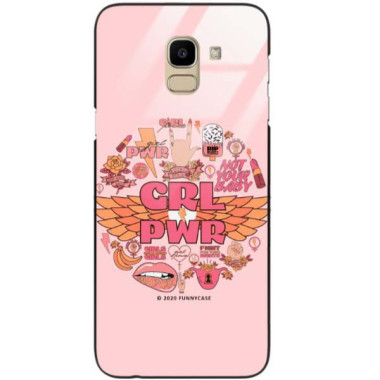 Black Case Wzory ST_FEM Samsung GALAXY J6 2018  - FunnyCase 