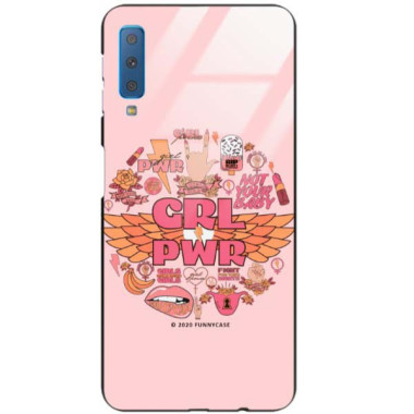 Black Case Wzory ST_FEM Samsung GALAXY A7 2018  - FunnyCase 