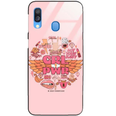 Black Case Wzory ST_FEM Samsung GALAXY A40  - FunnyCase 