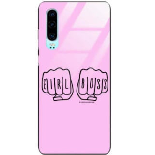 Black Case Wzory ST_FEM Huawei P30  - FunnyCase 