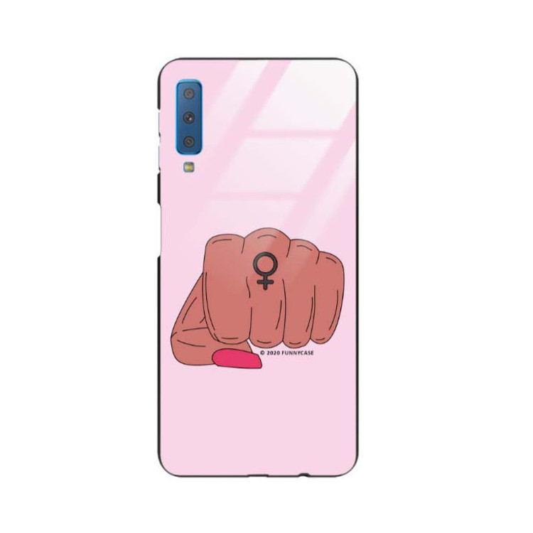 Black Case Wzory ST_FEM Samsung GALAXY A7 2018  - FunnyCase 