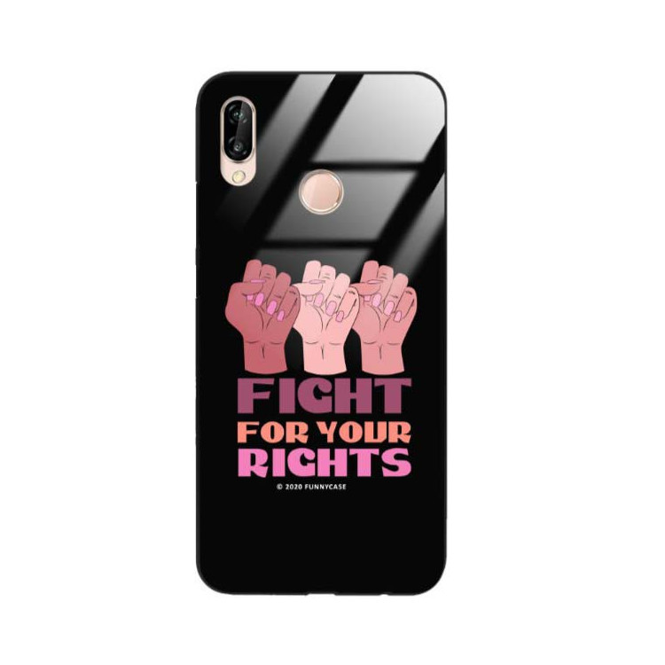 Black Case Wzory ST_FEM Huawei P20 LITE  - FunnyCase 