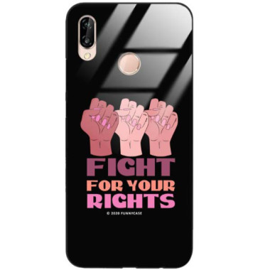 Black Case Wzory ST_FEM Huawei P20 LITE  - FunnyCase 