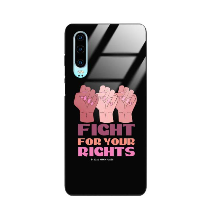 Black Case Wzory ST_FEM Huawei P30  - FunnyCase 