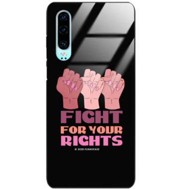 Black Case Wzory ST_FEM Huawei P30  - FunnyCase 