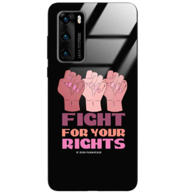 Black Case Wzory ST_FEM Huawei P40  - FunnyCase 