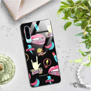 Black Case Wzory ST_FEM Huawei P30  - FunnyCase 